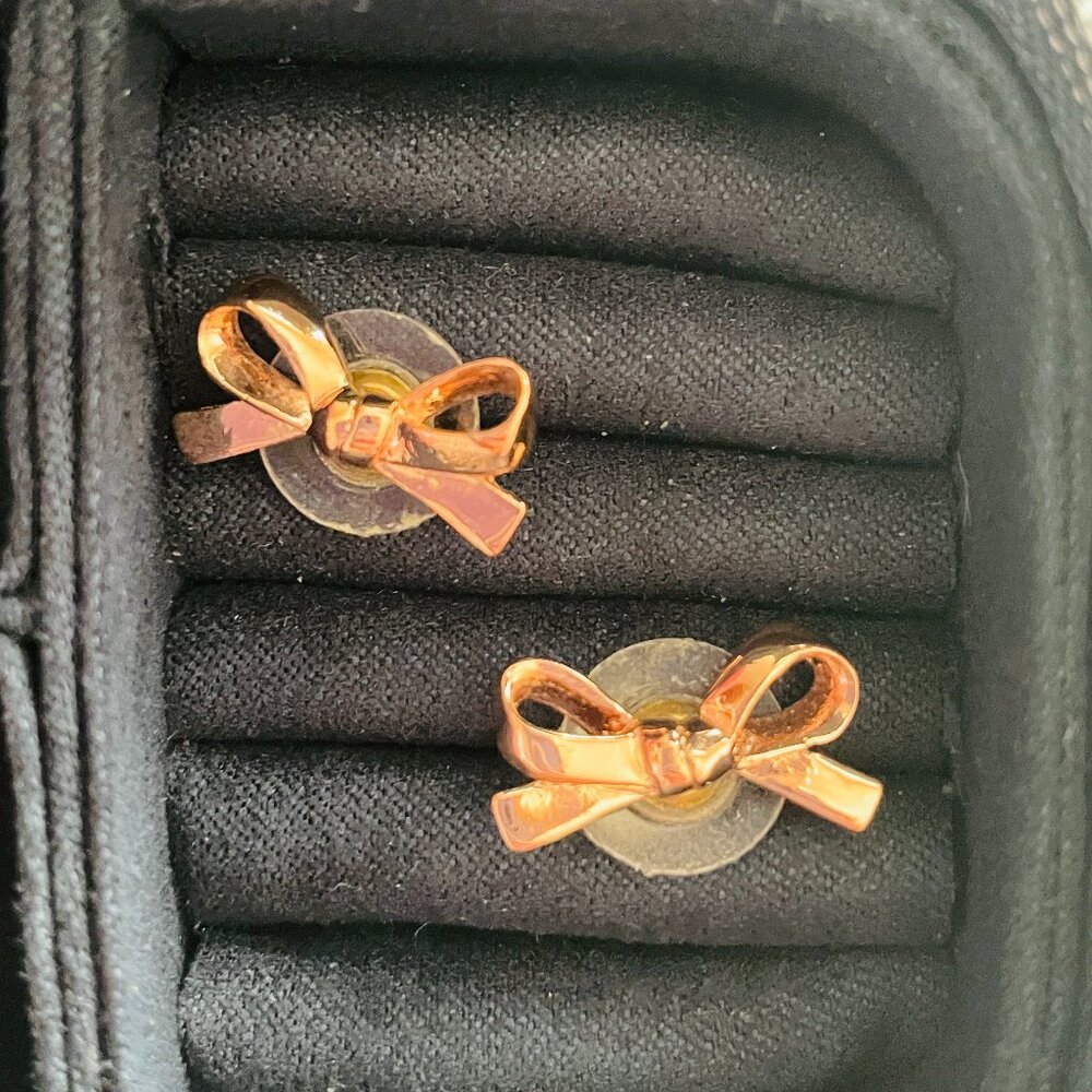 Kate Spade Rose Gold Bow Studs